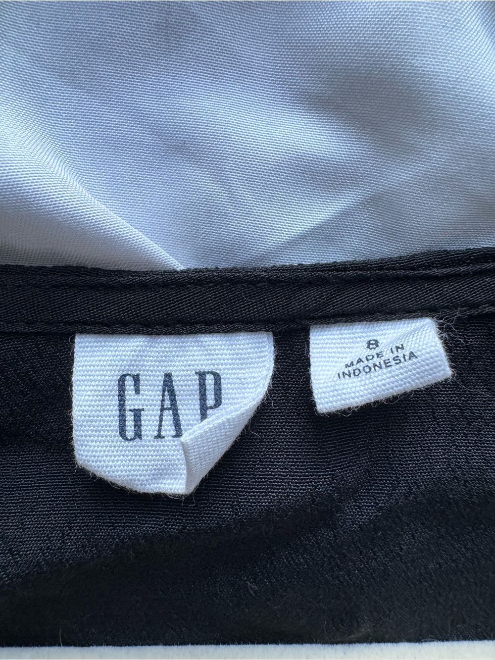 GAP Black Button-Front Midi Dress Short Sleeve - Picture 3 of 6